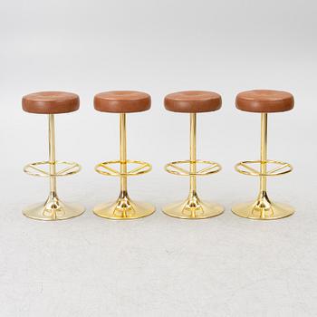Four bar stools, Johansson Design, Sweden, late 20th century.