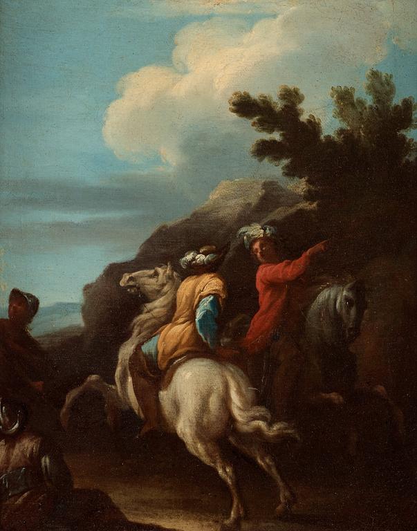 Giovanni Domenico Ferretti Circle of, Soldiers on horseback.