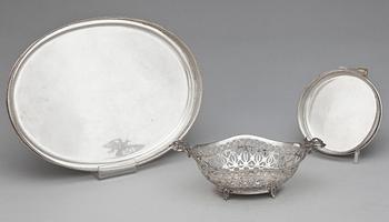 PARTI SILVER, 3 delar, Holland, 1900-talets början. Vikt 465g.