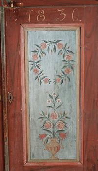 SKÅP, allmoge. Halland. Märkt 1830.