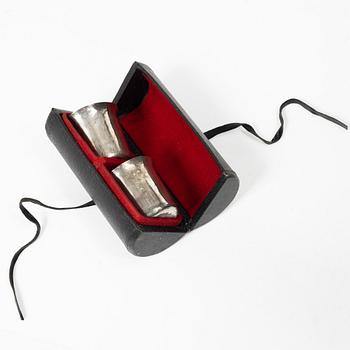 Einar Telander, Bägare, ett par, silver, i etui, Einar Telander Silversmedja, Stockholm 1972.