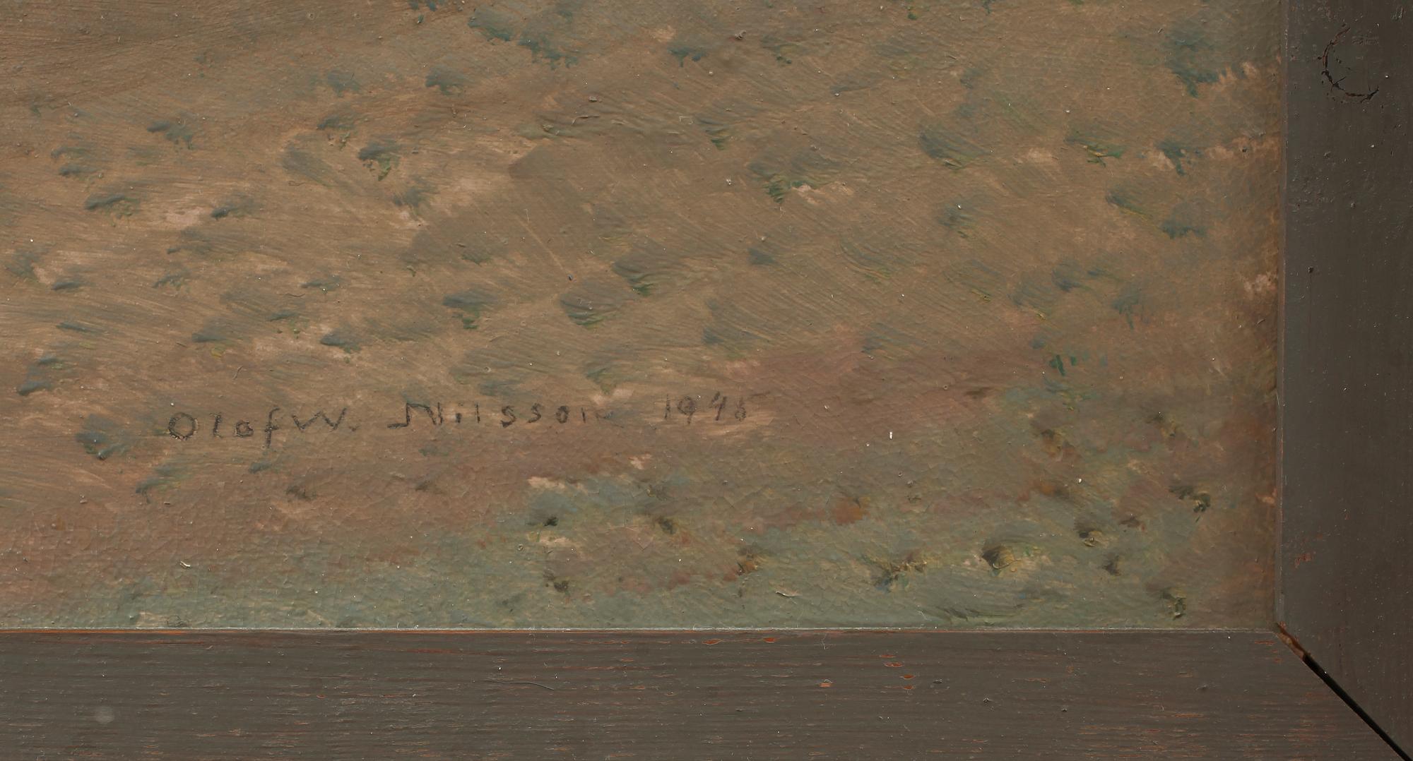 OLOF WALFRID NILSSON, olja på pannå, sign o dat 1945.
