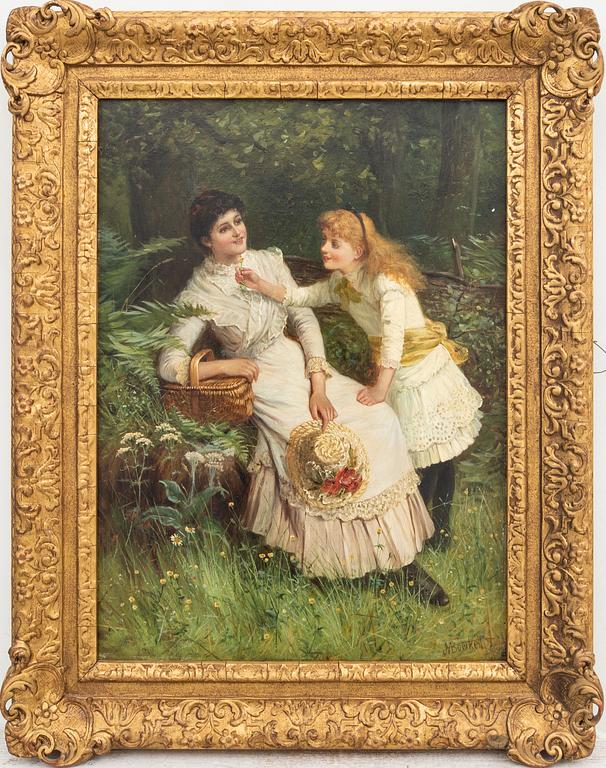 Jane Maria Bowkett, oil on canvas, signed.