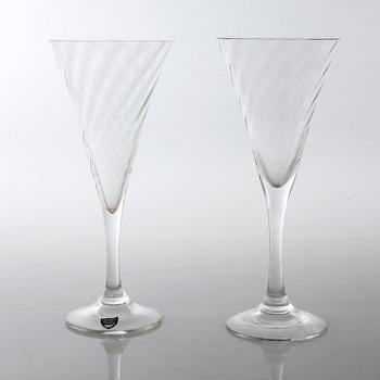 GUNNAR CYRÈN, vinglas, 8 stycken, glas, "Helena", Orrefors, sent 1900-tal.