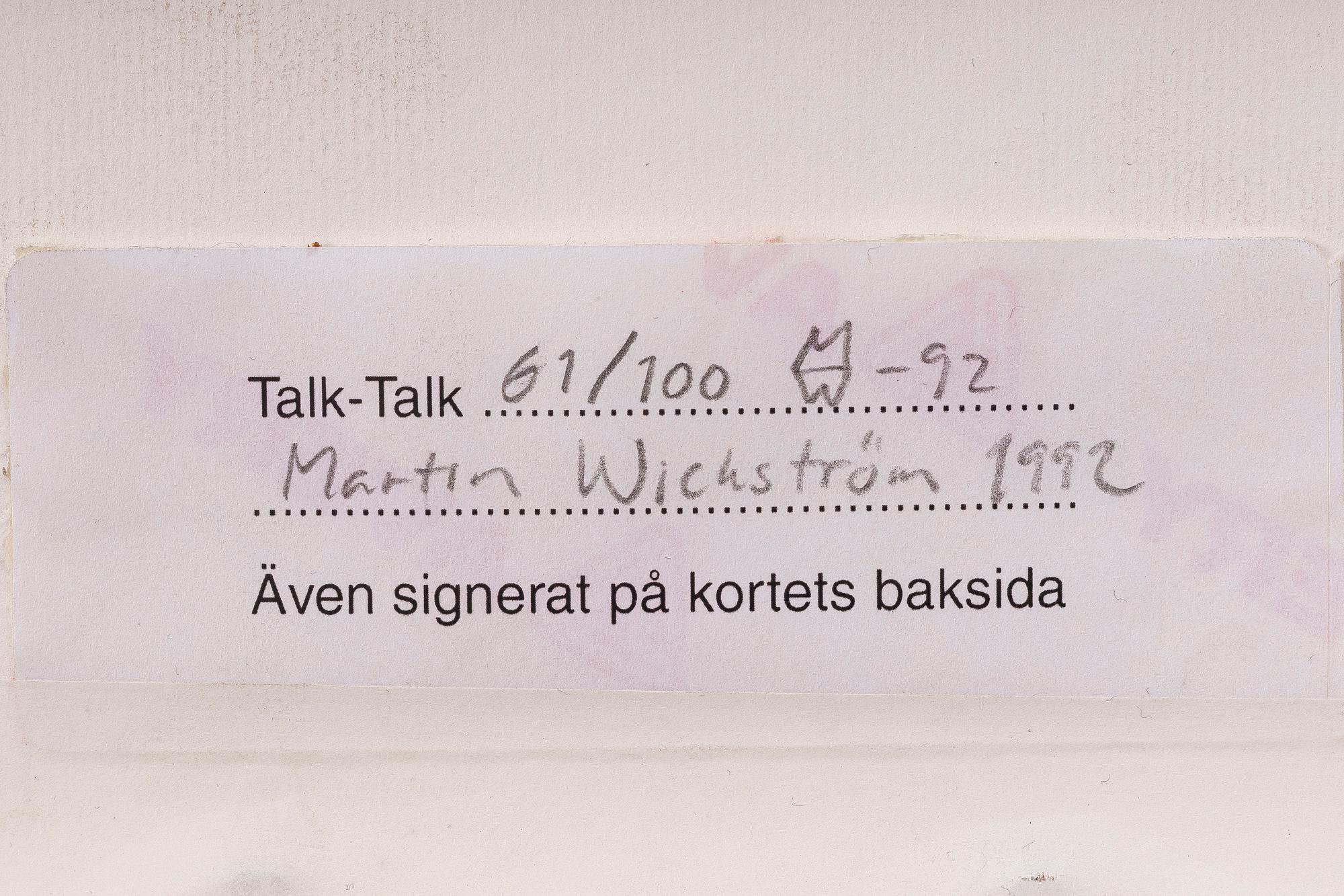 Martin Wickström, "Talk-Talk".