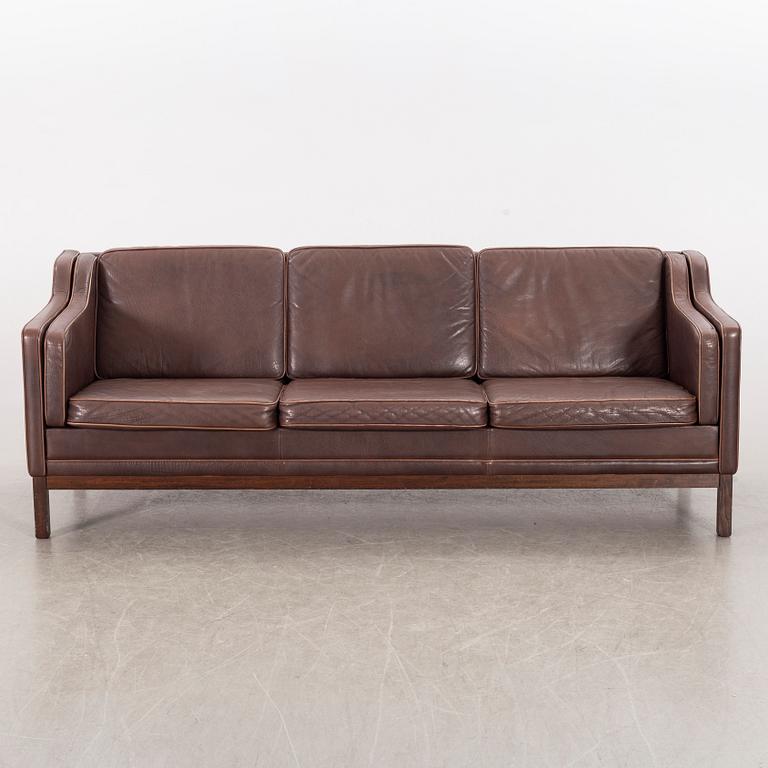 SOFA, leather, Mogens Hansen model 197.