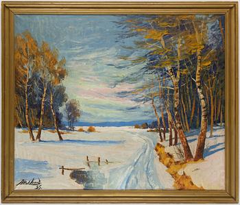 AXEL LIND, oil on canvas, signed and dated -35.