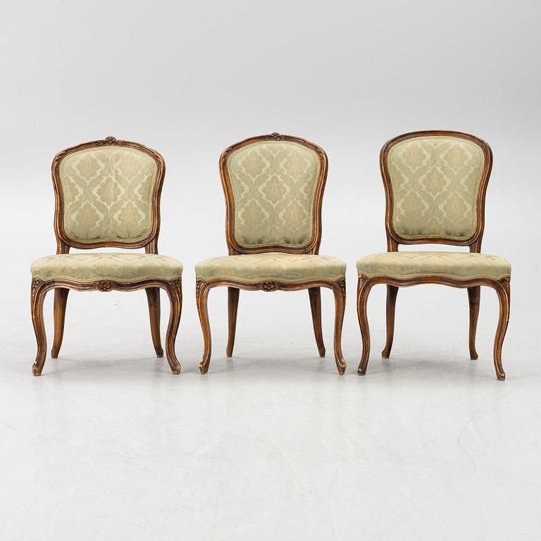 Stolar, tre stycken, Louis XV, Frankrike, 1700-tal.
