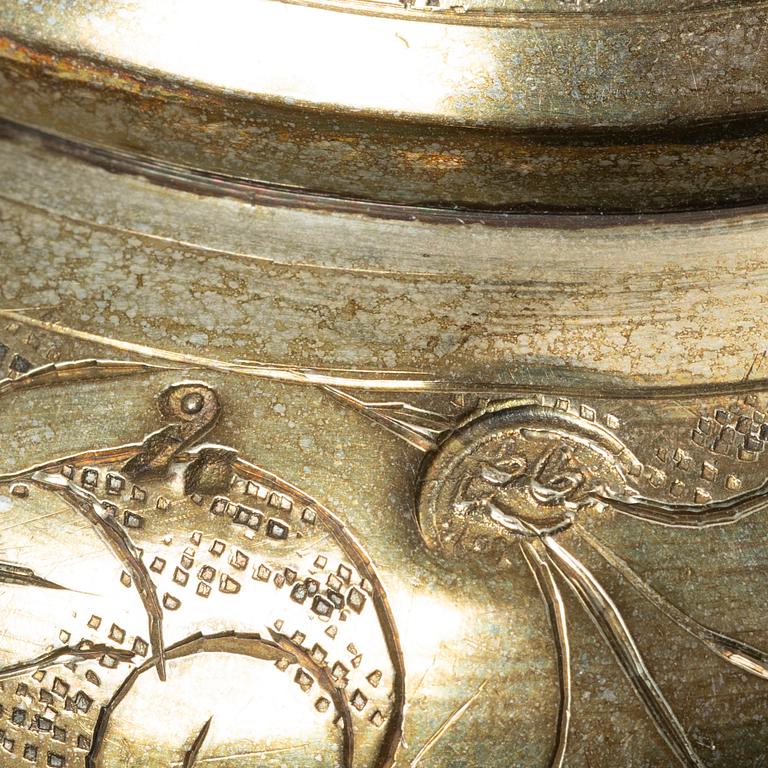 Lockpokal, silver, Osmanska kulturområdet, Abdul Hamids period, ca 1880-90-tal.