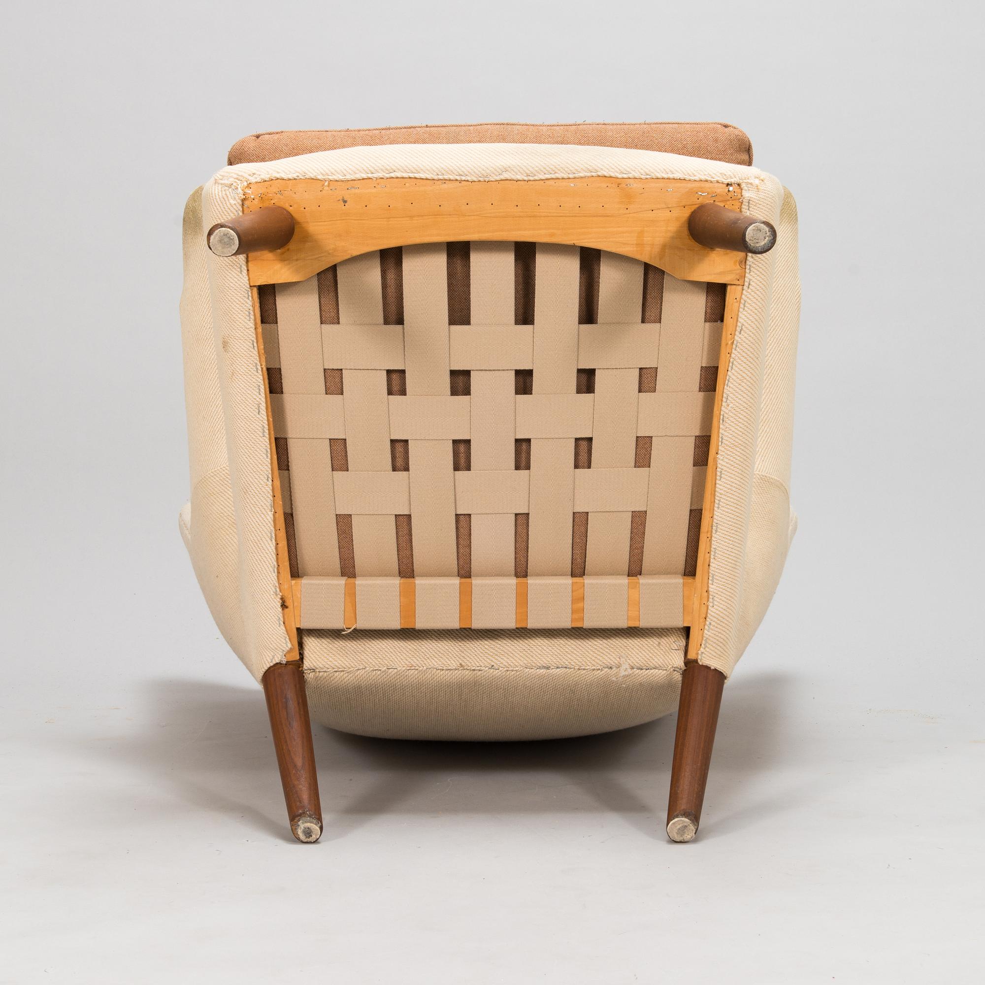 Hans J Wegner, fåtölj, "Bamse / Papa bear", AP-Stolen, Danmark, 1950-60-tal. Modellen formgiven år 1951.