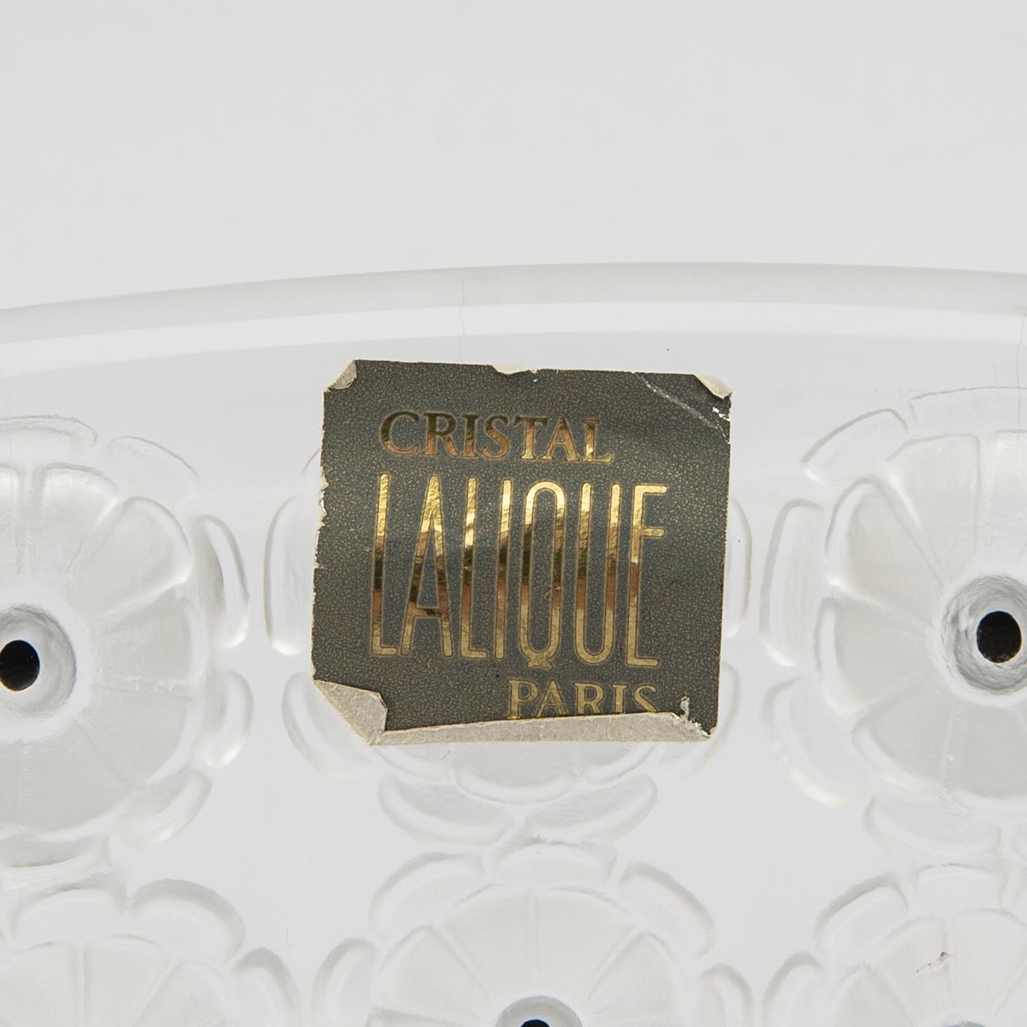 René Lalique, bowl "Nemours", France, second half of the 20th century cast glass.