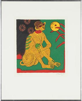 Beverloo Corneille, "La femme tigré et soleil jaune".