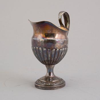 A SILVER CREAMER BY MICHAEL OLOF BARKMAN, VARBERG 1841.