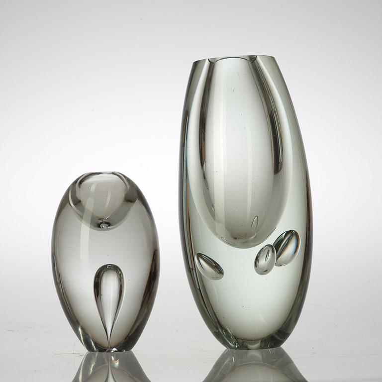 TIMO SARPANEVA, vas, "Claritas" och skulptur, modell 3575,  Iittala, Finland 1986 och 1956.