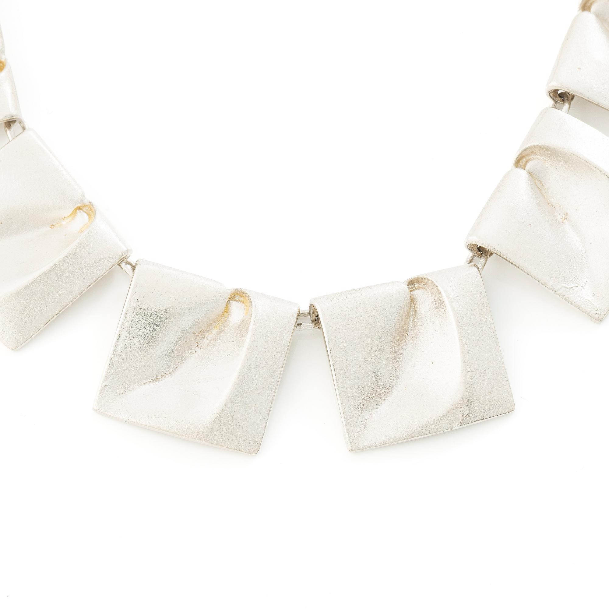 Björn Weckström, “Planetoid Valleys” necklace, sterling silver, Finland, 1973.