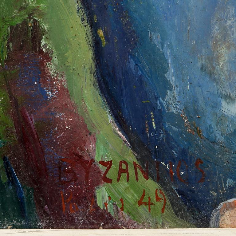 CONSTANTIN BYZANTIOS, olja på pannå, signerad och daterad Paris -49.