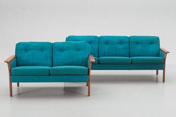 SOFFGRUPP, 2 st. "Largo" Bröderna Anderson. 1960-tal.