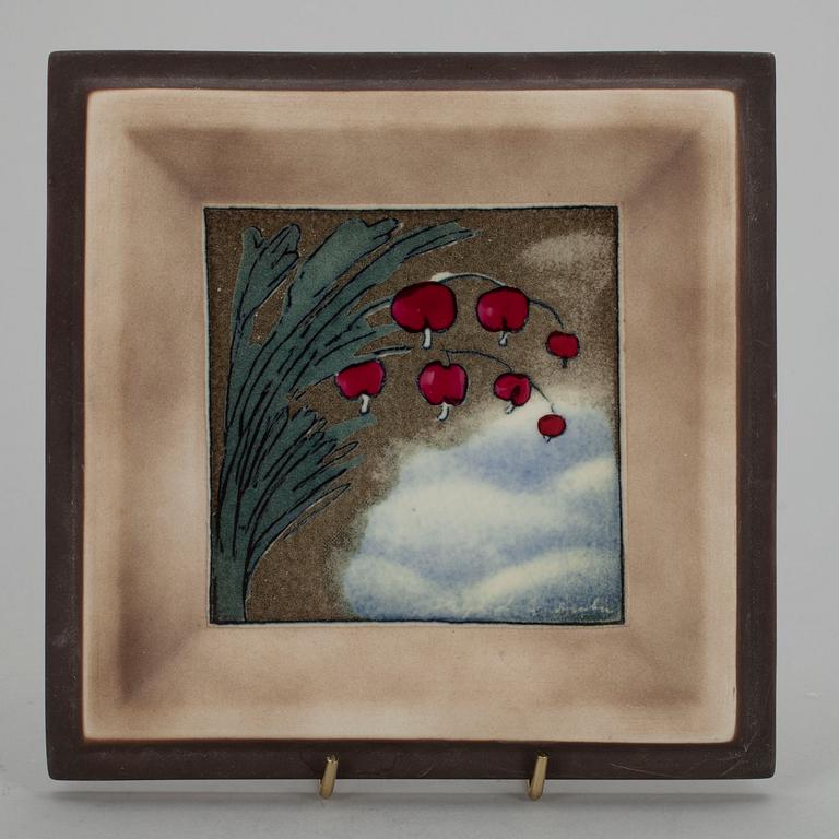 VÄGGPLATTA, keramik, Heljä Liukko-Sundström, Arabia Finland 1980-tal.