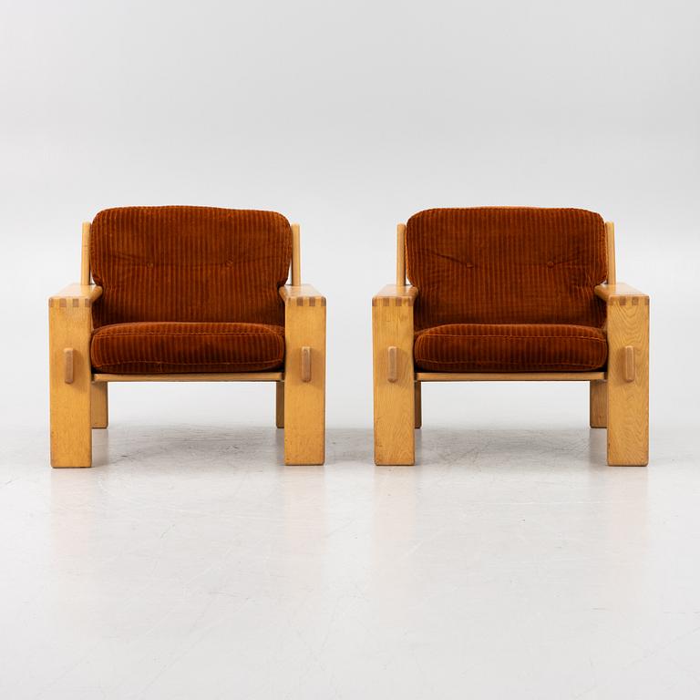 Esko Pajamies, fåtöljer, ett par "Bonanza" för Asko möbler Finland 1960/70-tal.