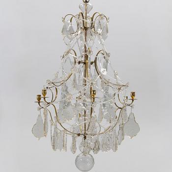 Chandelier for six lights, Rococo, 18th century.