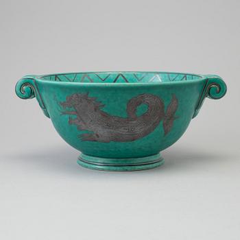 WILHELM KÅGE, an 'Argenta' stoneware bowl from Gustavsberg, 1930's/40's.