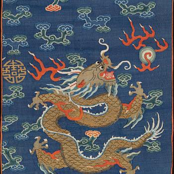 A Chinese textile, Qing dynasty, early 20th century.