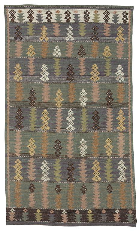Märta Måås-Fjetterström, DRAPERI. "Kungsljus". Rölakan. 244,5 x 143,5 cm. Signerat MMF.
