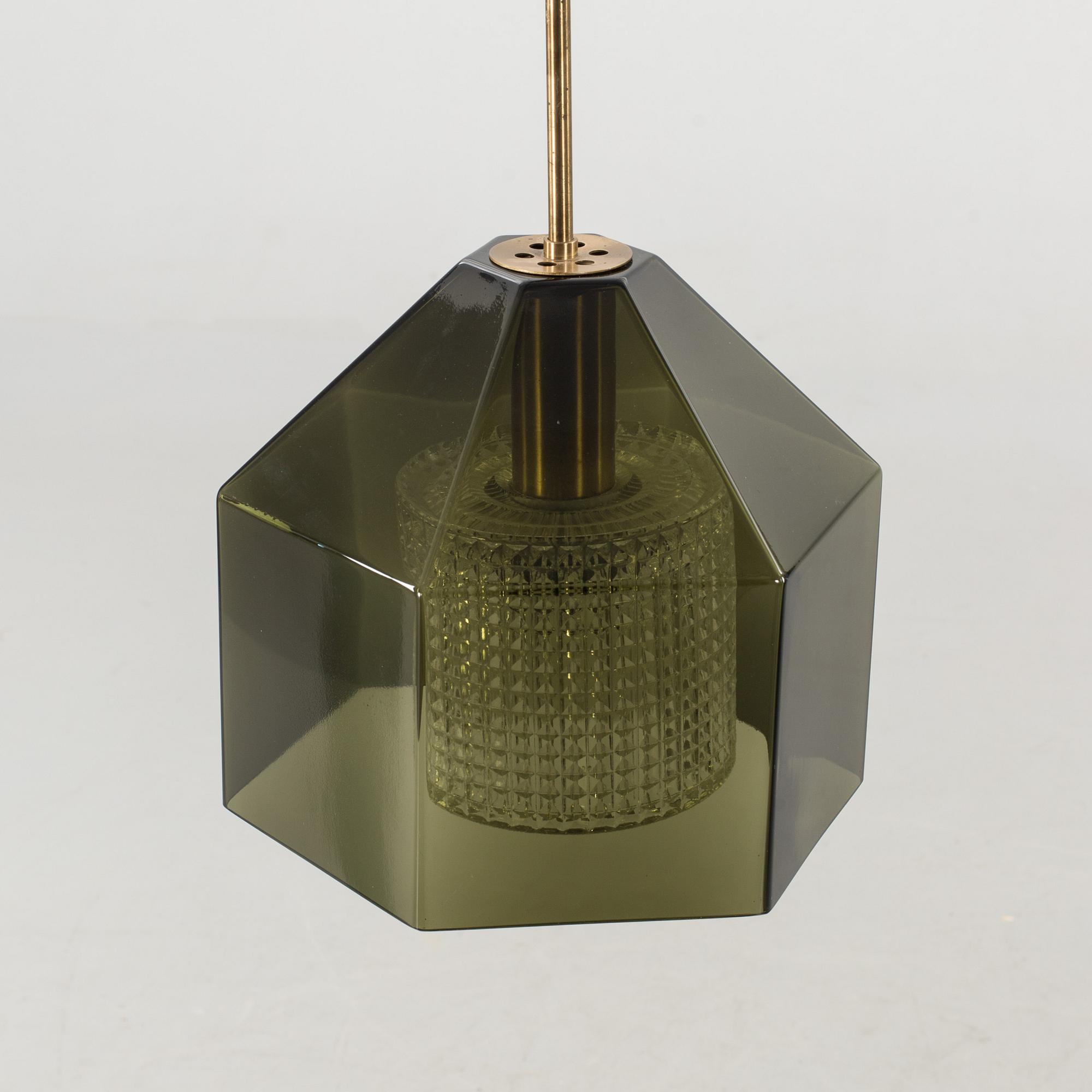 A CARL FAGERLUND PENDANT LIGHT, ORREFORS. SWEDEN. SECOND HALF OF 20TH CENTURY.