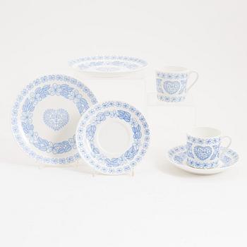 Stig Lindberg, a 24 piece porcelain coffee set, 'Boro', Gustavsberg.