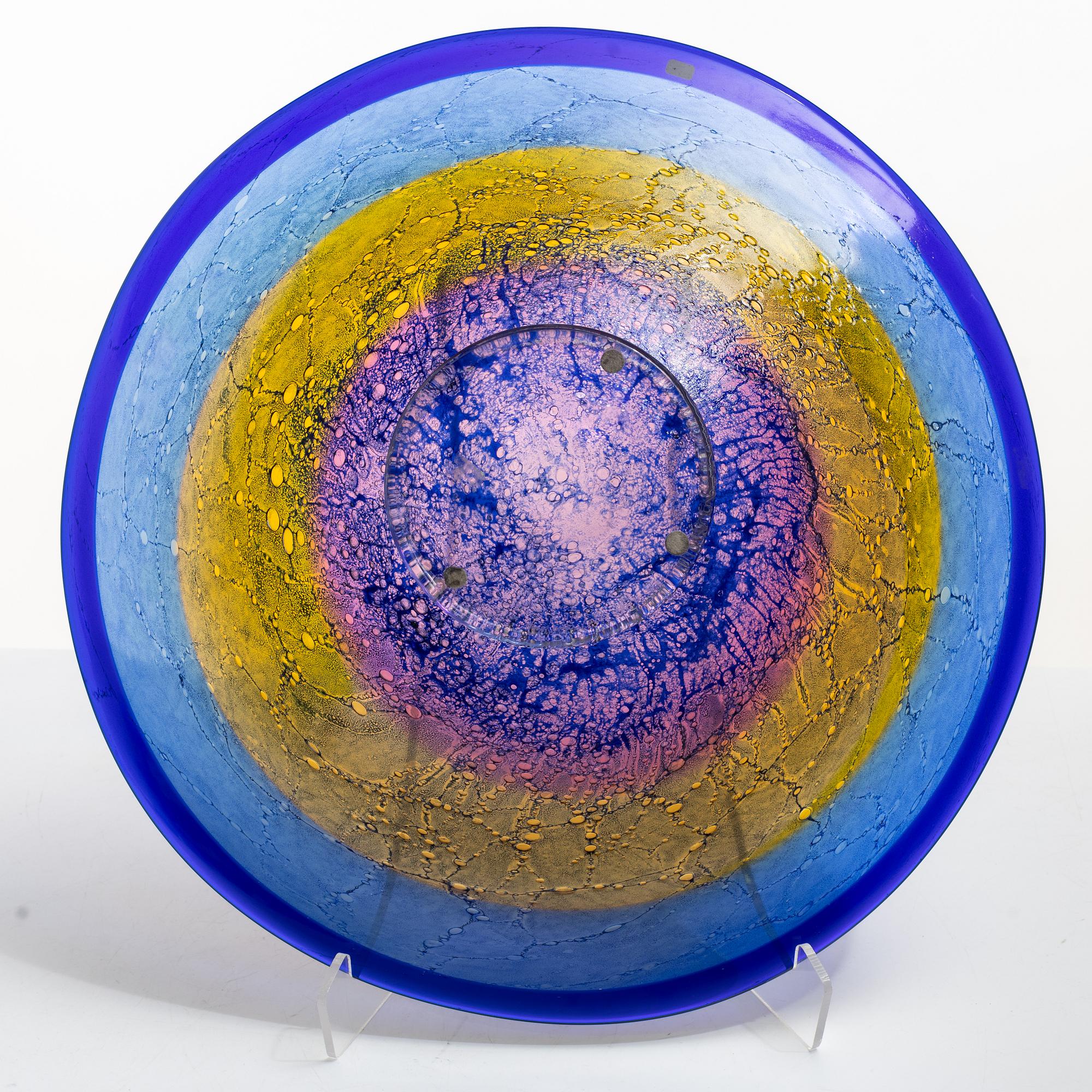 Ann Wärff, Plate, glass, Kosta Boda, signed.