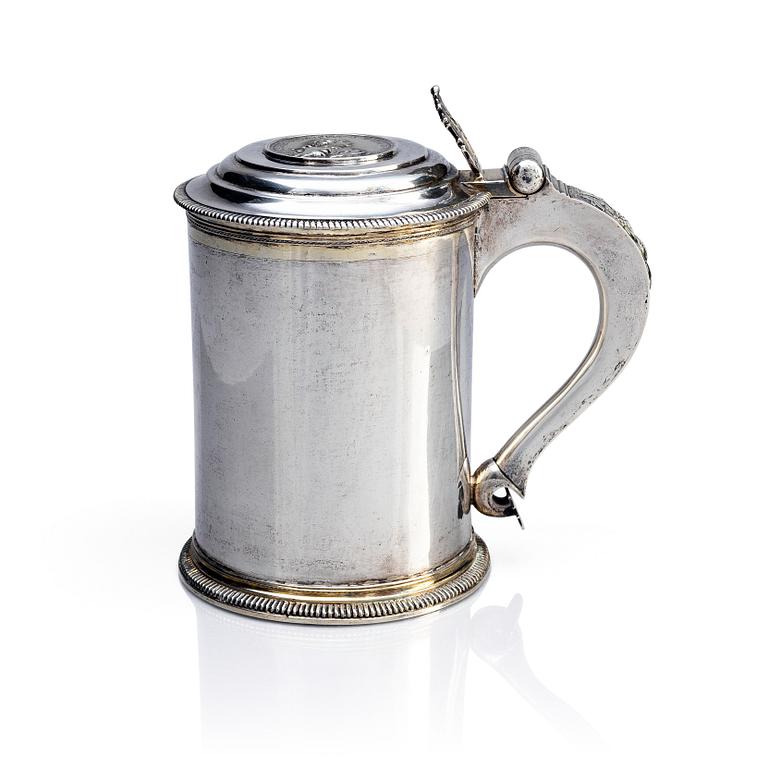 A Swedish Gustavian silver tankard, mark of Johan Schvart (Svart), Karlskrona 1786.