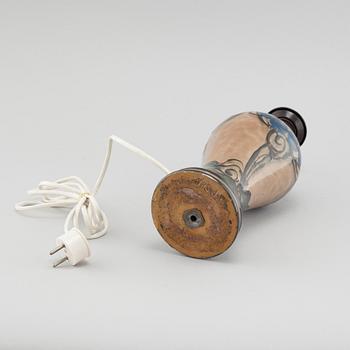 An early 20th century ceramic table lamp by Danico, Denmark.