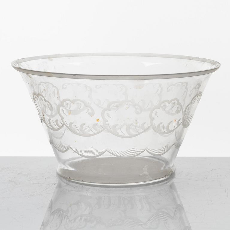 Simon Gate, skål, "Molnet", Orrefors,