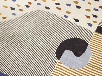 Josef Frank, MATTA, "Stream", tuftad, ca 258 x 255,5 cm, designad av Josef Frank 1929 för "Haus und Garten".