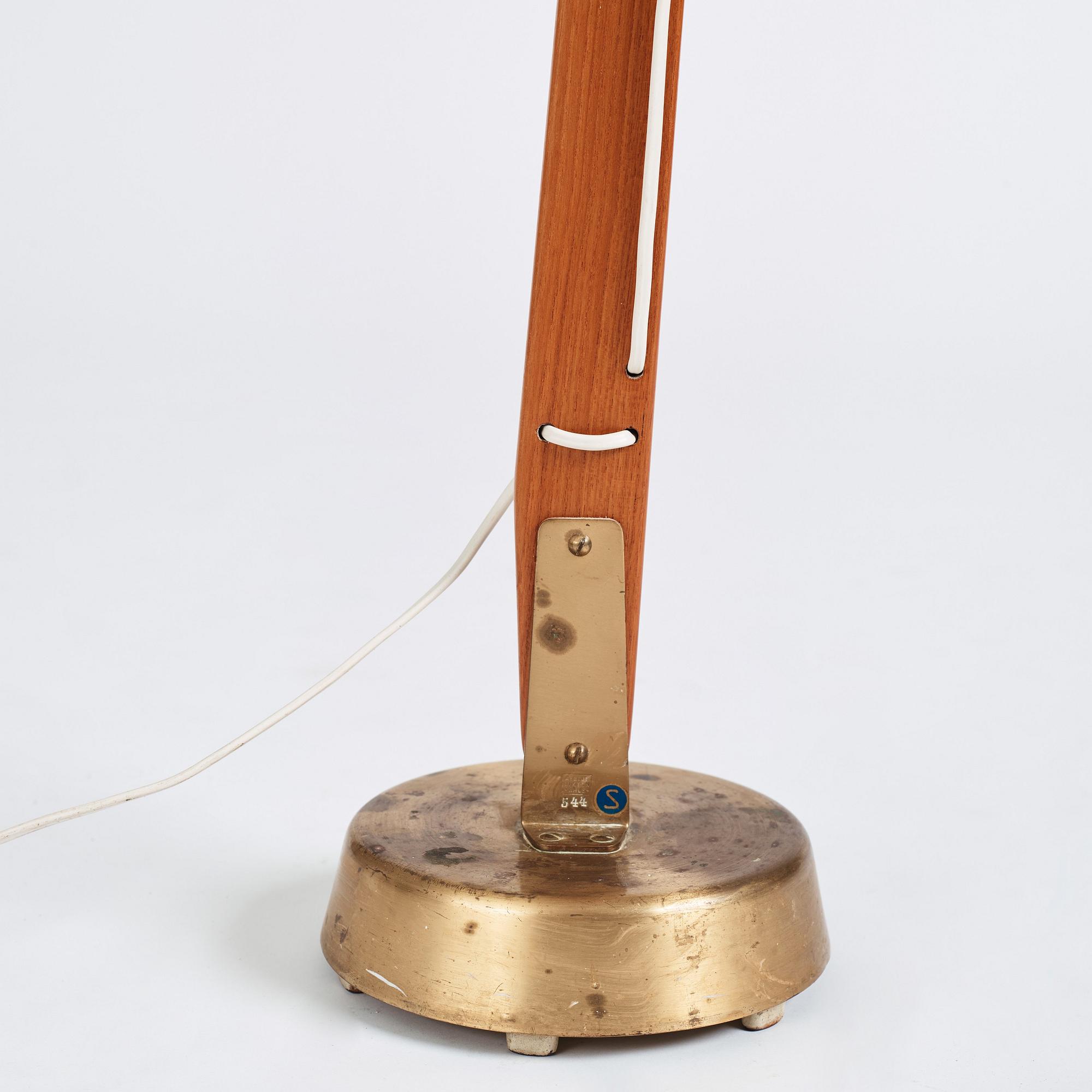 Hans Bergström, golvlampa, modell "544", ateljé Lyktan, Åhus, 1940-50-tal.
