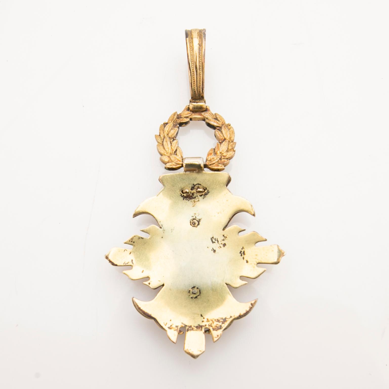 Two medals. The Royal Order of the Polar Star, Stockholm, and the Order of Civil Merit, Spain, 20th century.