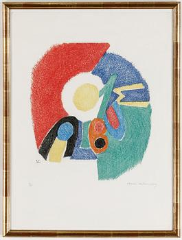Sonia Delaunay · SONIA DELAUNAY, färgetsning, 1966, signerad med blyerts och numrerad 51/100.