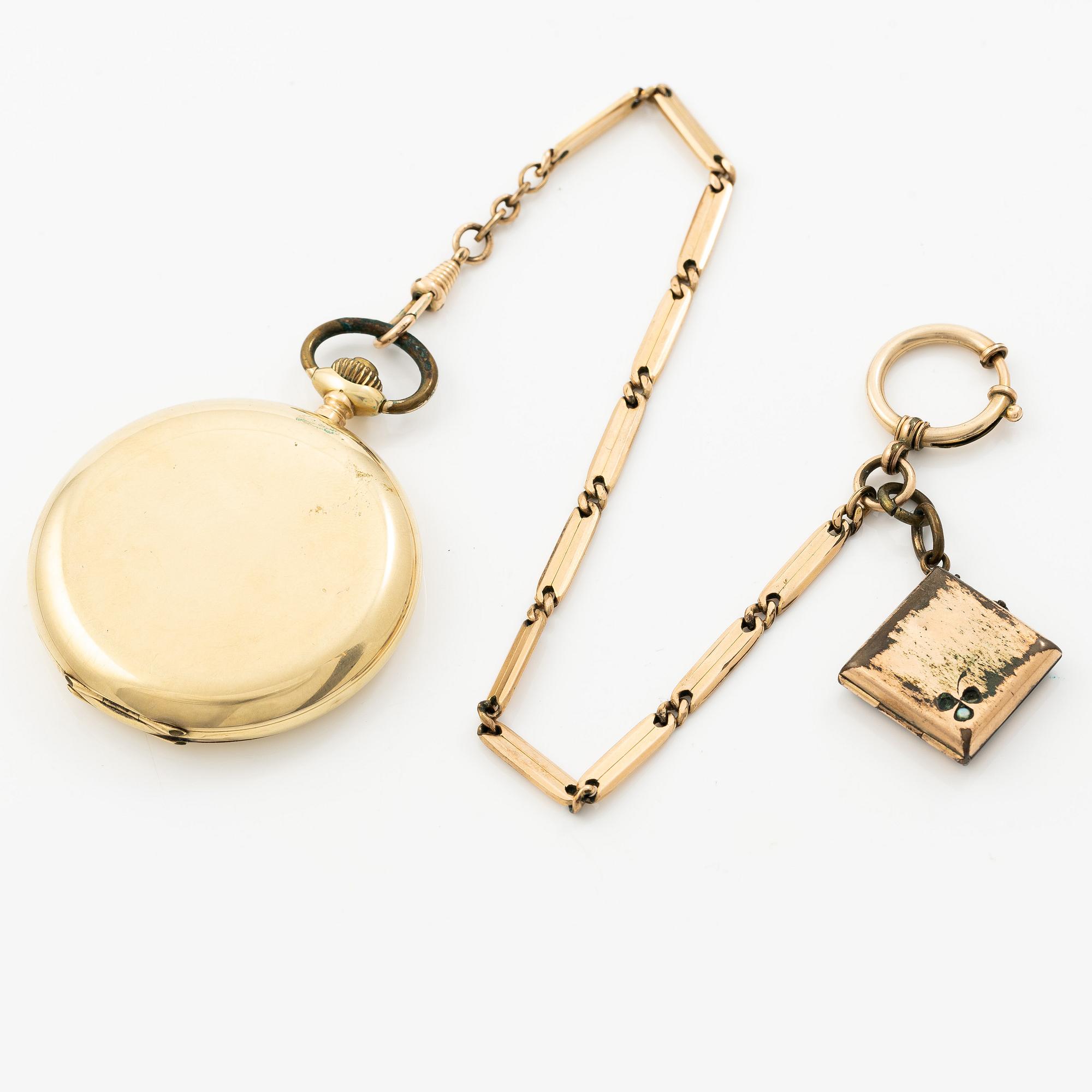 Pocket watch, hunter, 49 mm.
