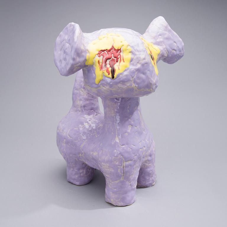 JASMIN ANOSCHKIN, A CERAMIC SCULPTURE. Purple koala.