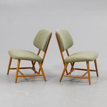 Alf Svensson, Armchairs, a pair, TeVe, Bra Bohag. Studio Ljung's industries, Malmö, 1950s.