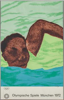 AFFISCHER, 5 st, "Olympische Spiele 1972", bl a Tom Wesselmann.
