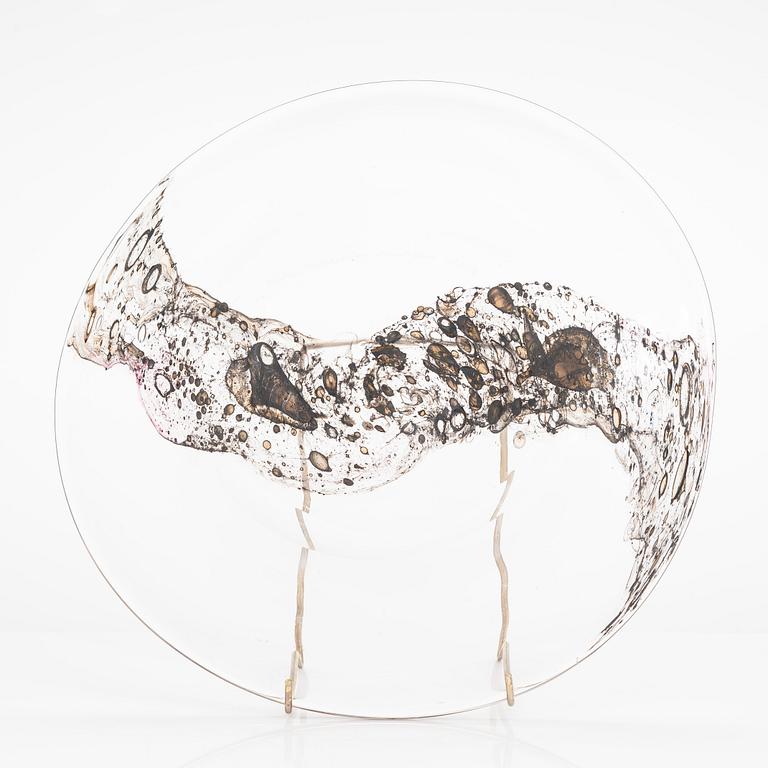 Björn Weckström, fat, konstglas, signeerattu Björn Weckström Nuutajärvi Notsjö.