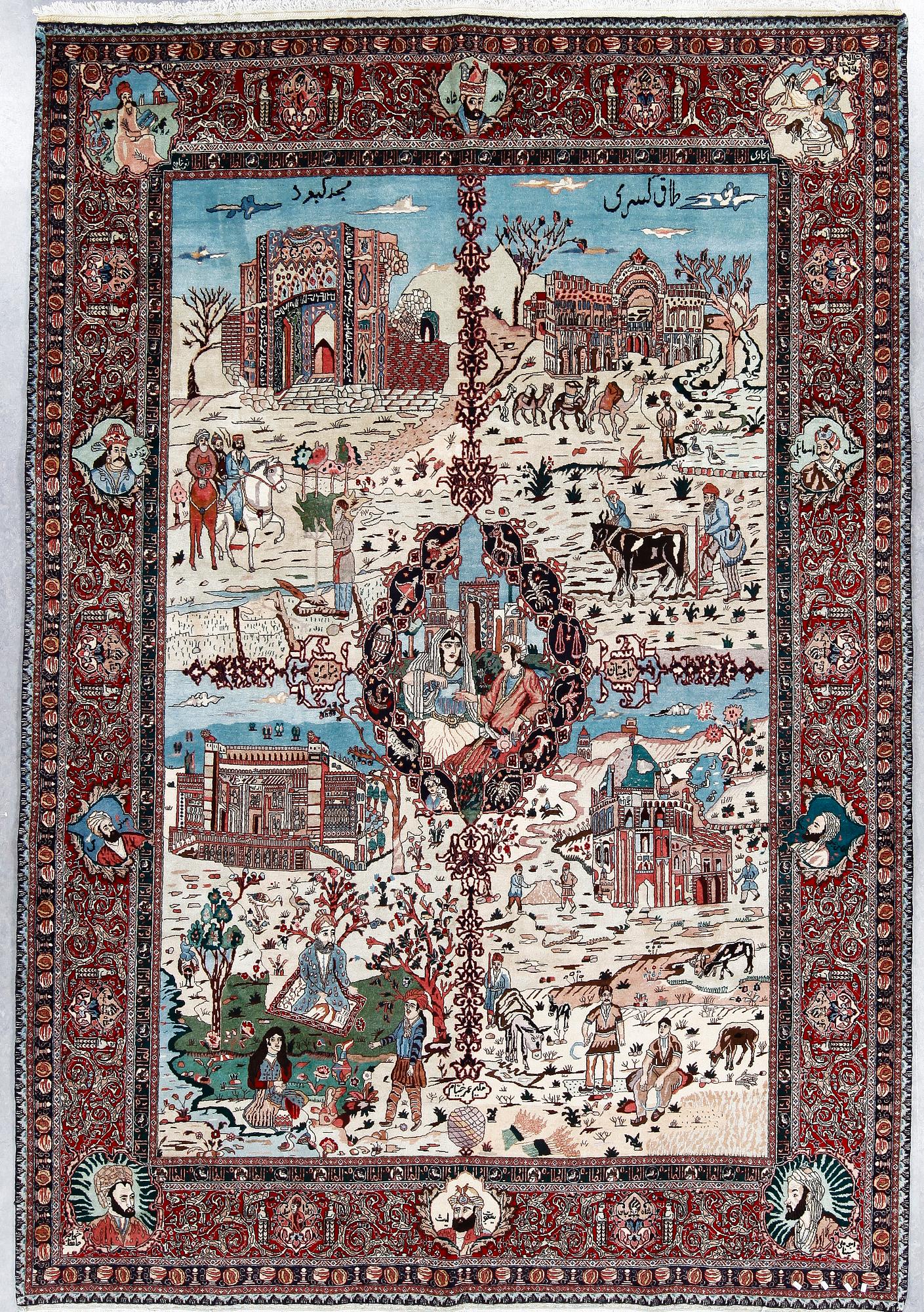 MATTA, old Täbris figural. Ca 305x220 cm.