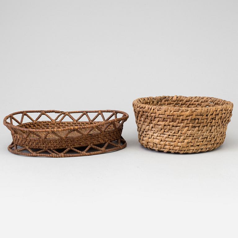 Two 18th century baskets.