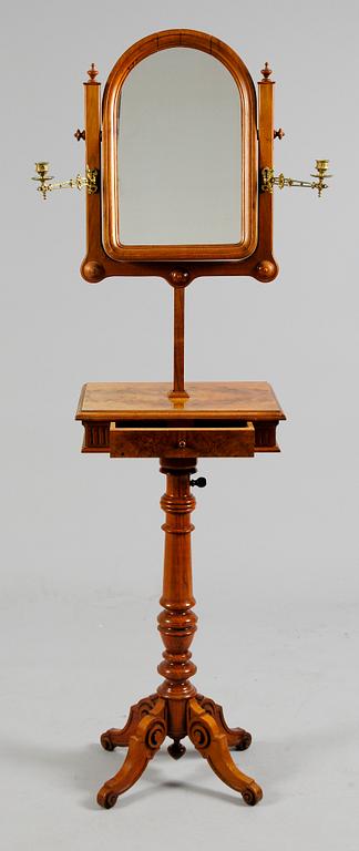 TOALETTSPEGEL MED BORD, nyrenässans, sent 1800-tal.