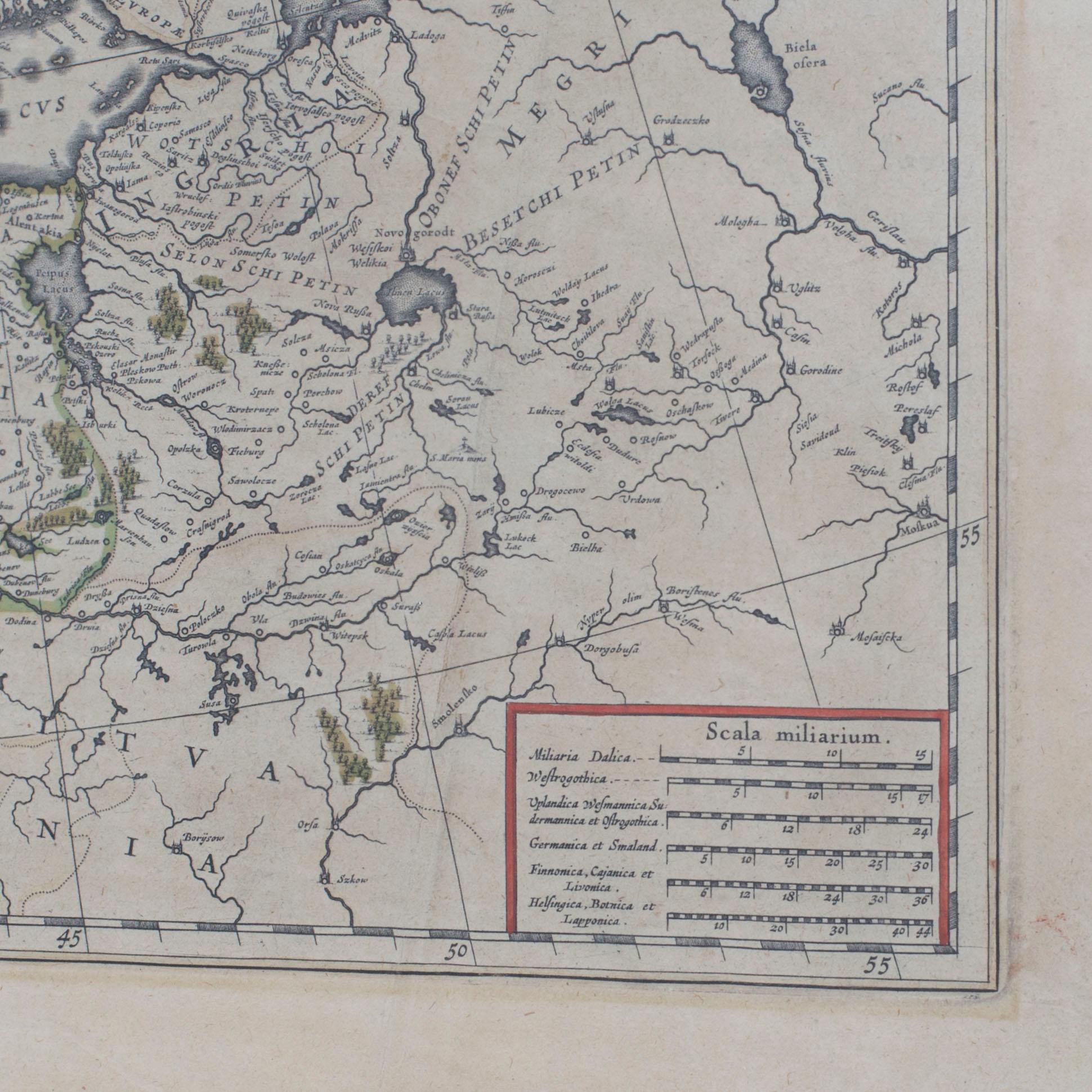 ANDERS BURE, JOAN BLAEU, map, copper engraving, Antwerpen, ca 1650-60.