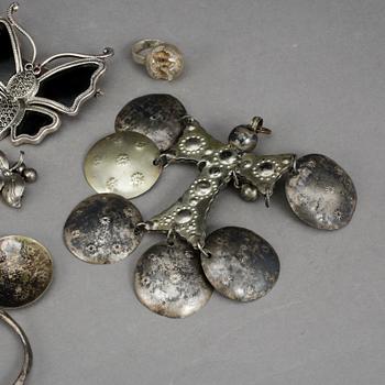 PARTI SILVERSMYCKEN, 16 delar. Total vikt ca 226 gram.