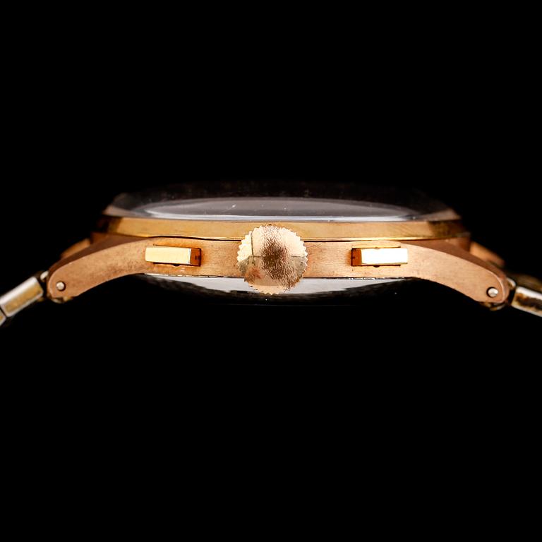 ARMBANDSUR, guld på stål, Chronograph Suisse, Antimagnetic, 1900-talets mitt.