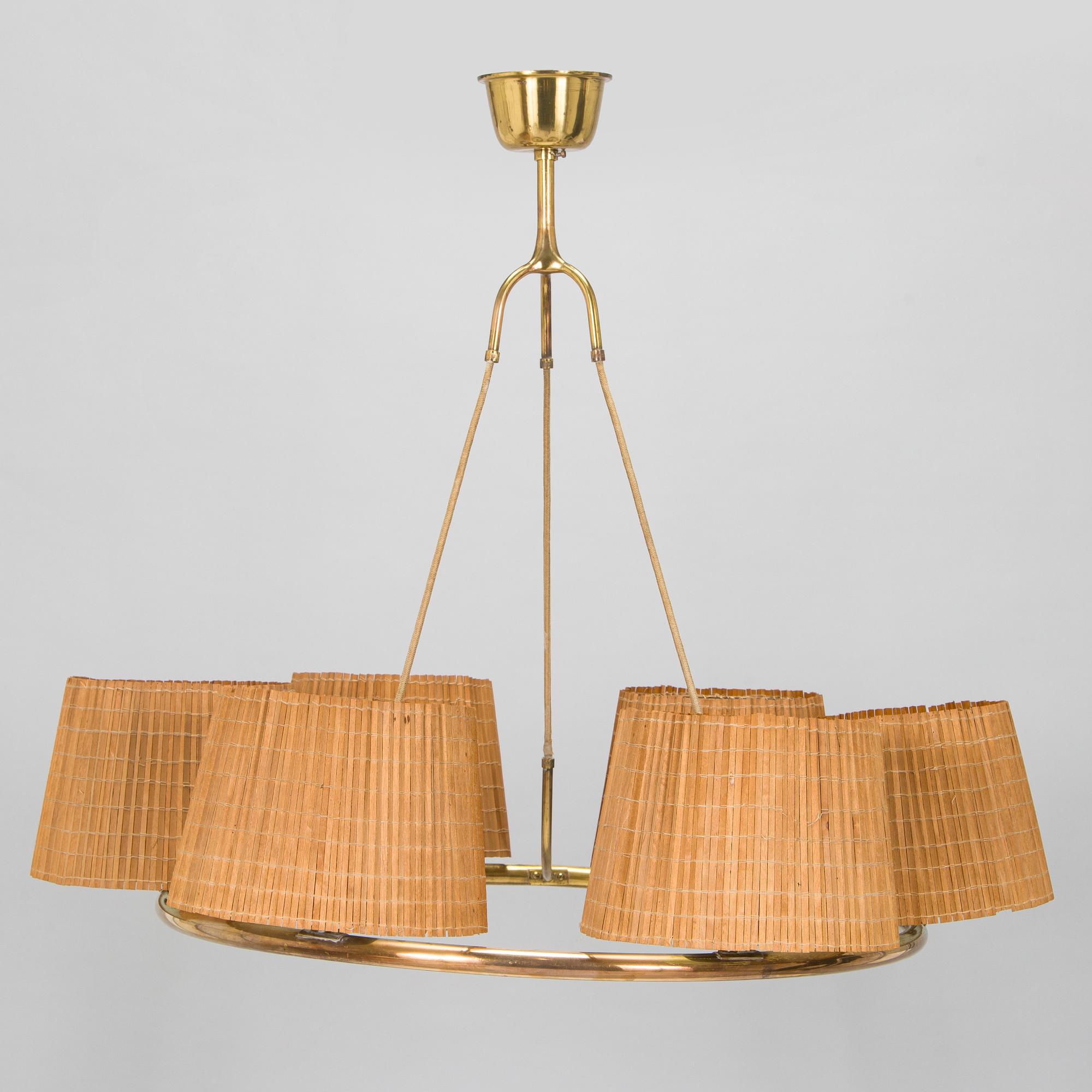 Paavo Tynell, taklampa, modell 6385/6 för Taito. Beställningsarbete 1938.