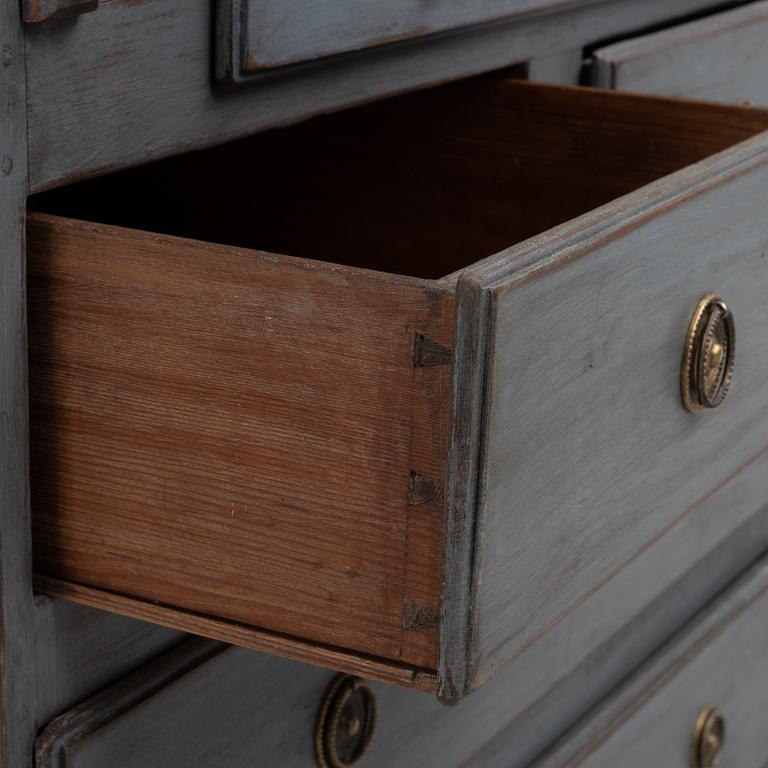 A painted writng cabinet, 19th century.